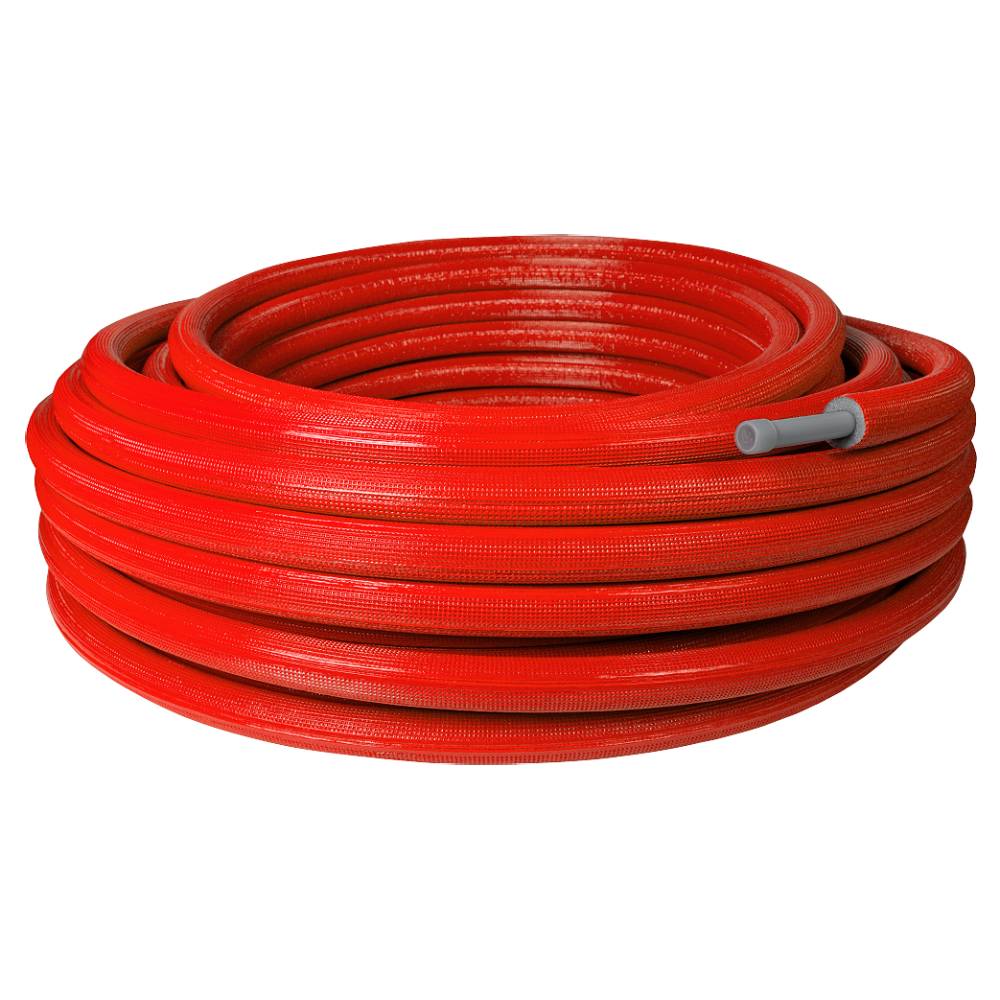Stout Pex-A 16 (2.2) EVOH, серая труба из сшитого полиэтилена в красной изоляции (в бухте 100м)