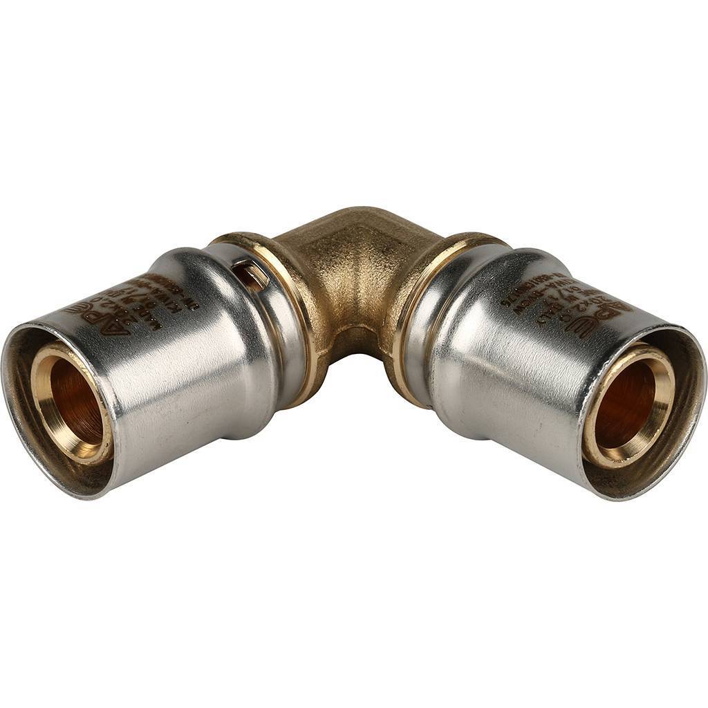 Stout Угольник 90° 20 х 20 для металлопластиковых труб прессовой