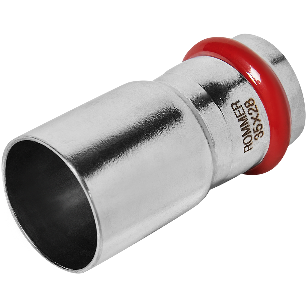 Rommer Муфта переходная 35х28 НПр-ВПр из нержавеющей стали (304), кольцо из EPDM