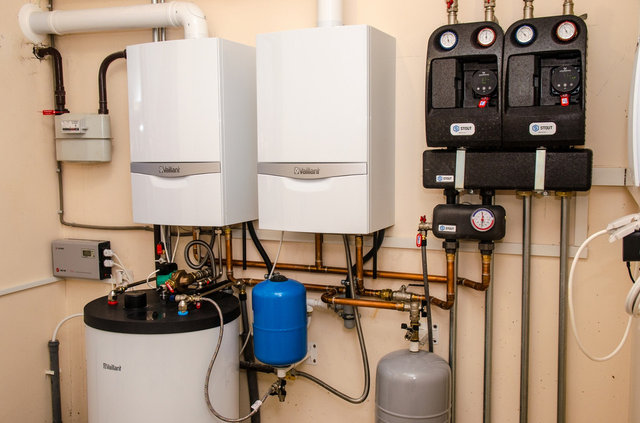 Каскад из 2-х конденсационных котлов Vaillant в д. Заречье