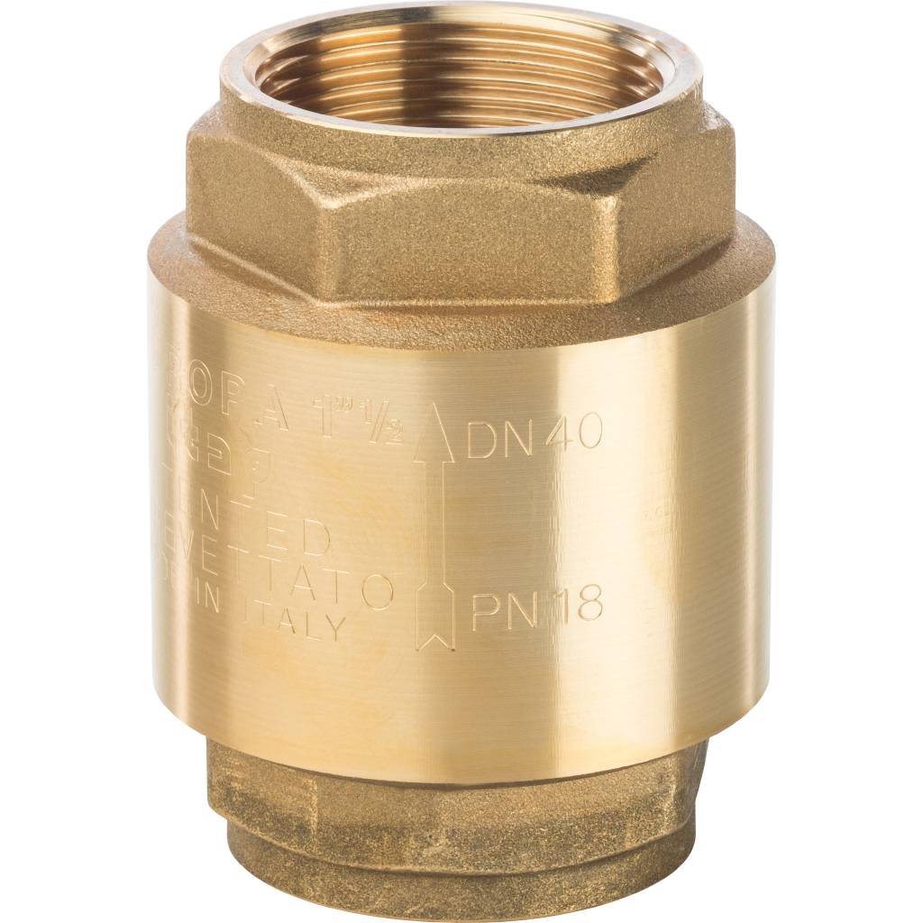 Stout 1 1/2" Клапан обратный пружинный муфтовый с металлическим седлом