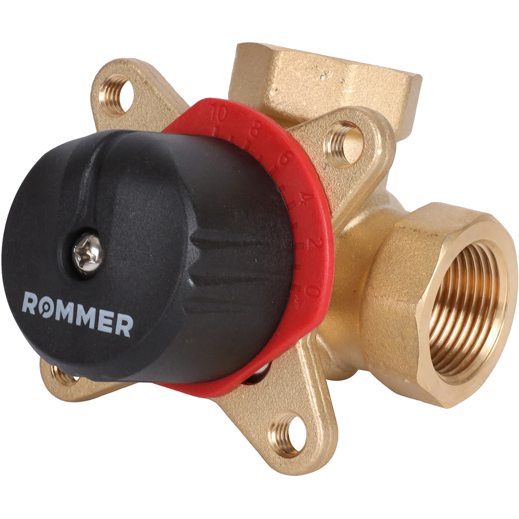 Rommer 3-х ходовой смесительный клапан 3/4" KVs 6,3