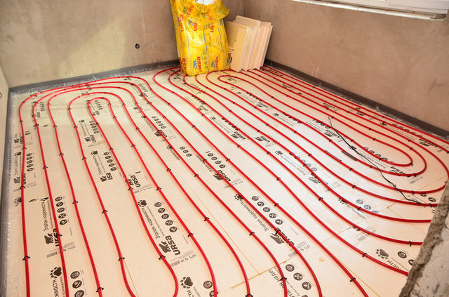 Теплые полы в загородном доме, Кострома