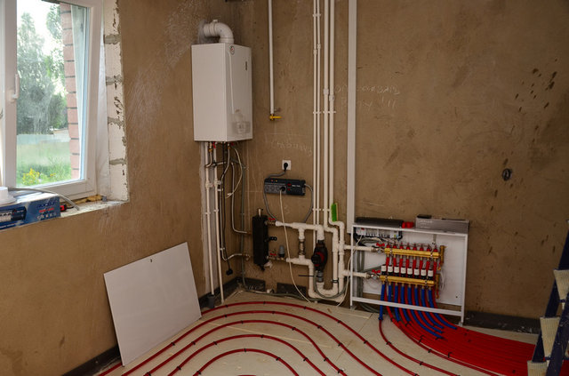 Теплые полы в загородном доме, Кострома