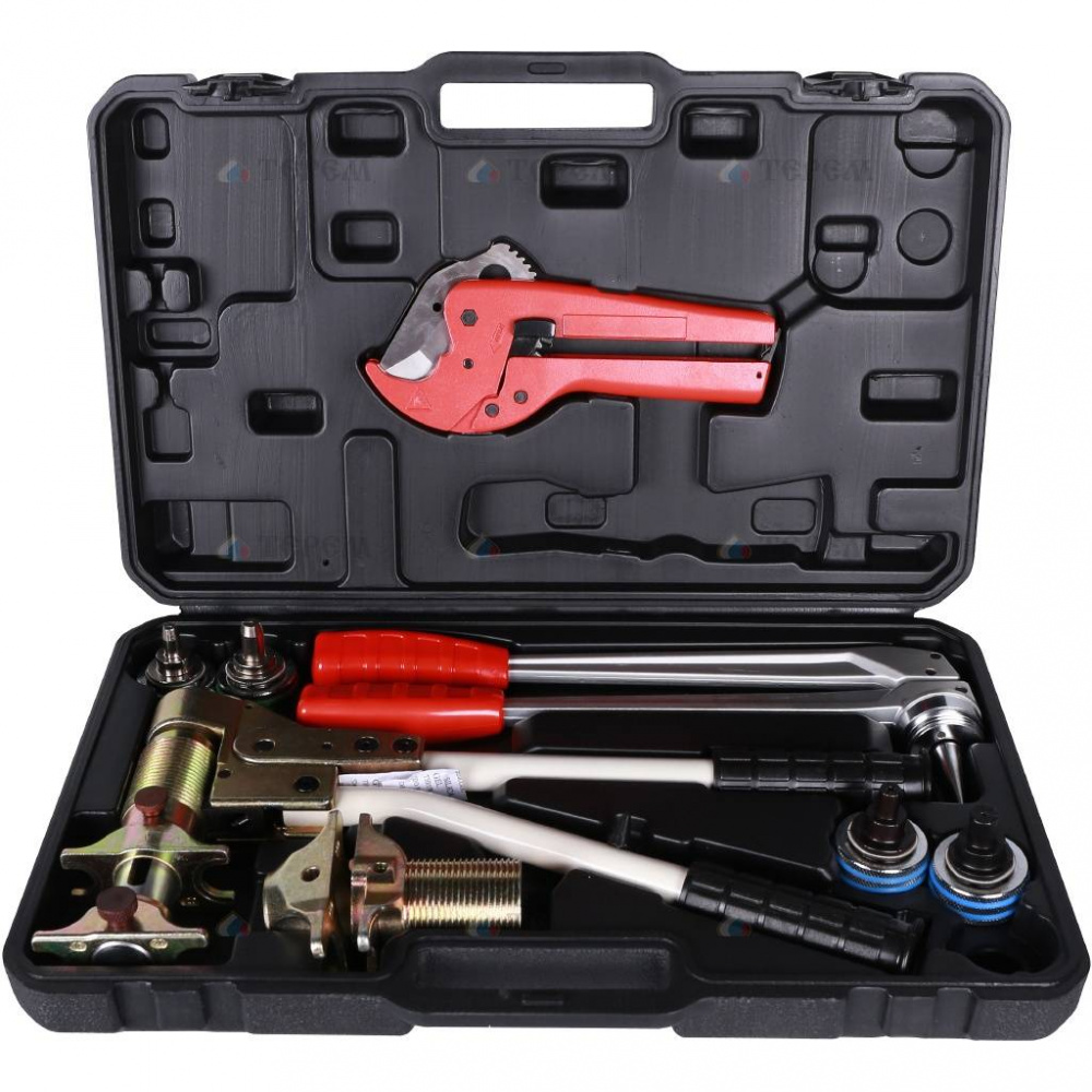 Stout PexTool Комплект механического инструмента для PEX труб, 4 насадки: 16х2.2, 20х2.8, 16.2х2.6,