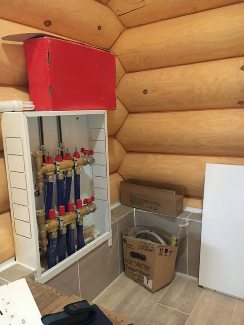 Теплые полы в бане, Андрейково