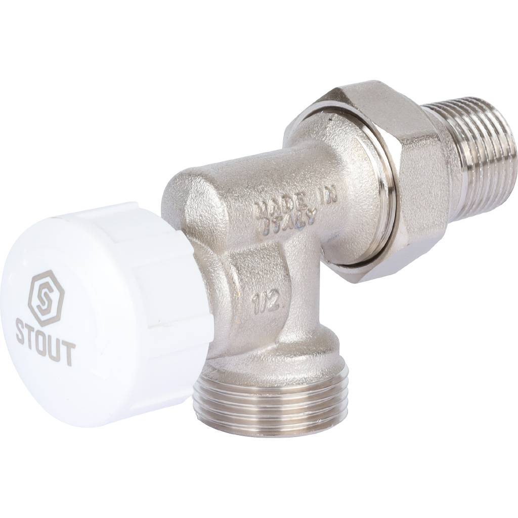 Stout Клапан термостатический, осевой 1/2" х 3/4"ЕК