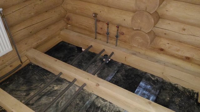 Отопление в бревенчатом доме, Москва