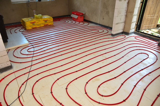 Теплые полы в загородном доме, Кострома