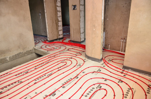 Теплые полы в загородном доме, Кострома