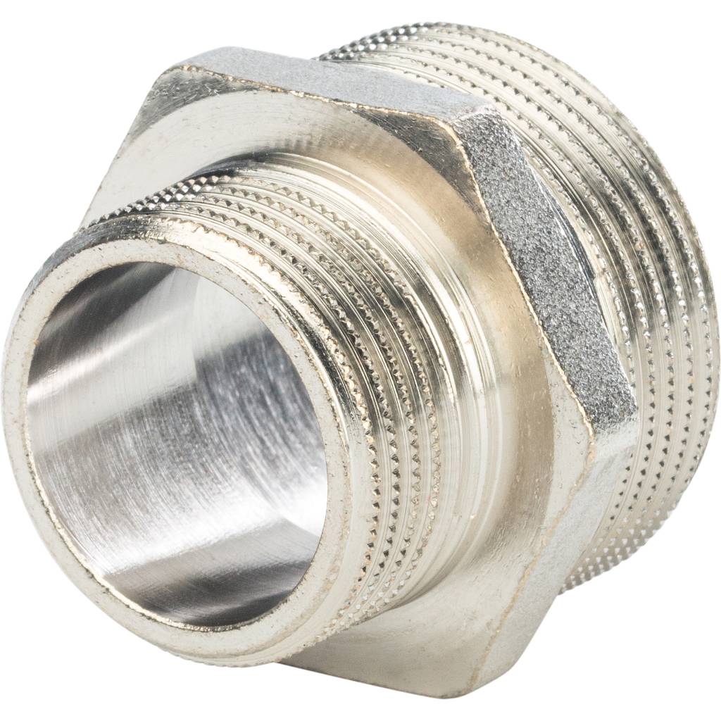Stout Ниппель НН переходной никелированный 1 1/4" х 1"