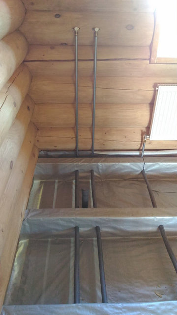 Отопление в бревенчатом доме, Москва