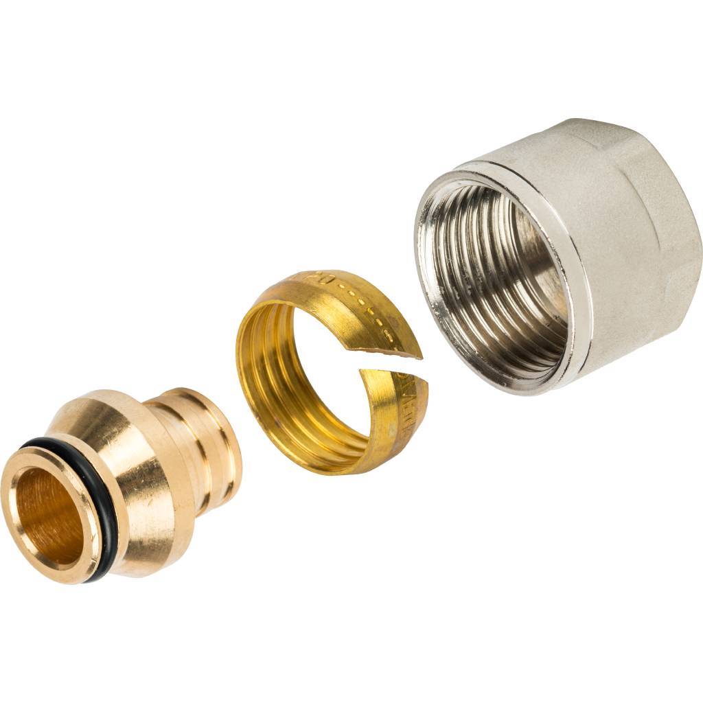 Stout Фитинг компрессионный для труб Pex 20 х 2.0 х 3/4"EK