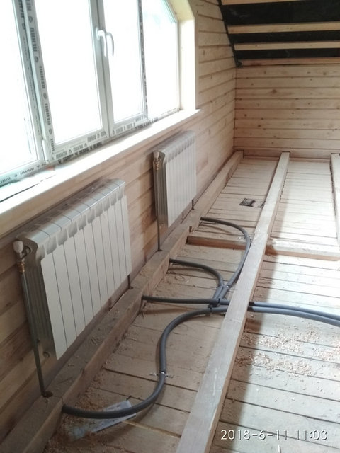 Отопление в доме из бруса, Москва