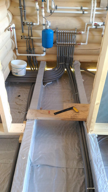 Отопление в бревенчатом доме, Москва