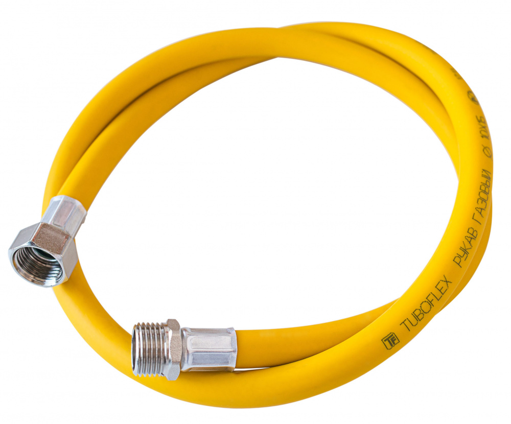 Tuboflex Газовый шланг жёлтый 1/2" 1,5м. г/ш (ПВХ)