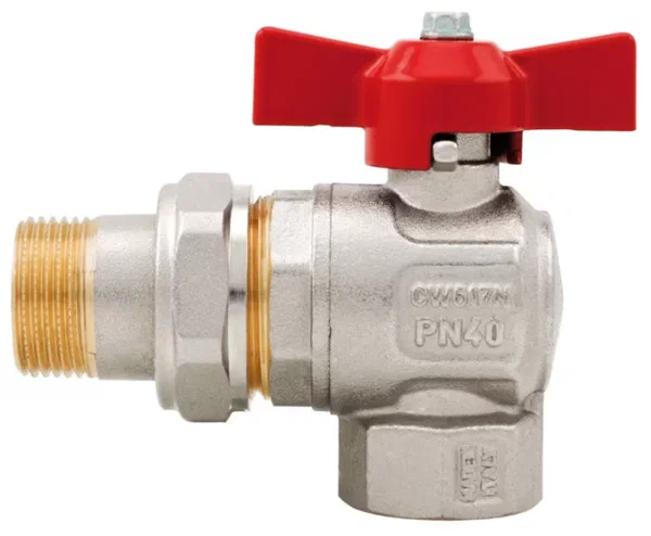 Itap 298 Кран шаровой полнопроходной угловой, ВР/НР, ручка бабочка 1, американка