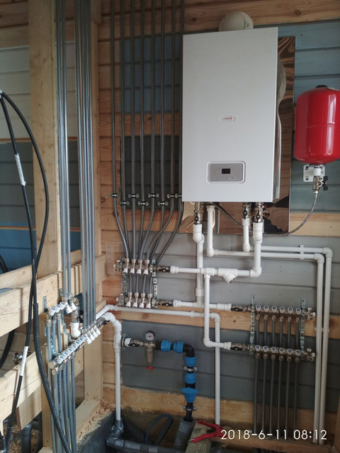 Отопление в доме из бруса, Москва