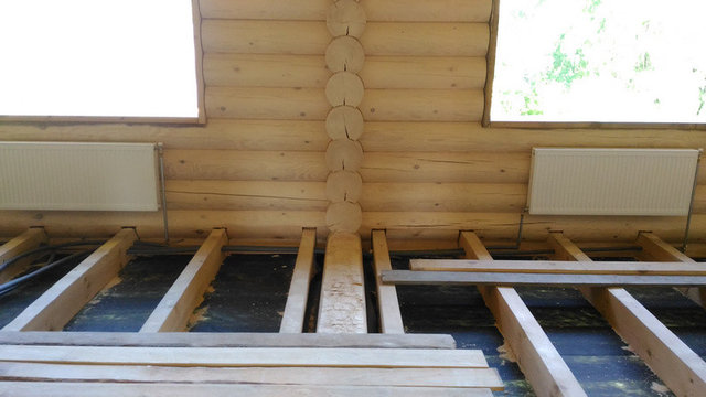 Отопление в бревенчатом доме, Москва