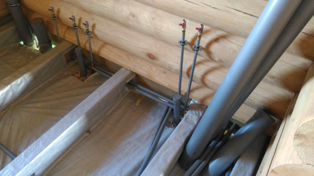 Отопление в бревенчатом доме, Москва