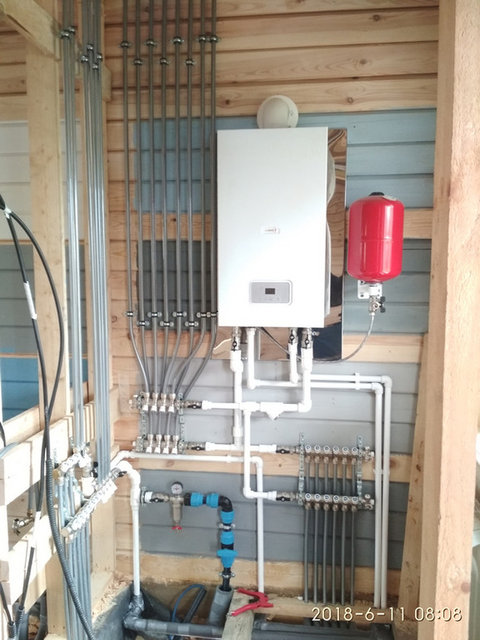 Отопление в доме из бруса, Москва