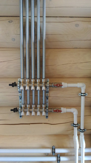 Отопление в бревенчатом доме, Москва