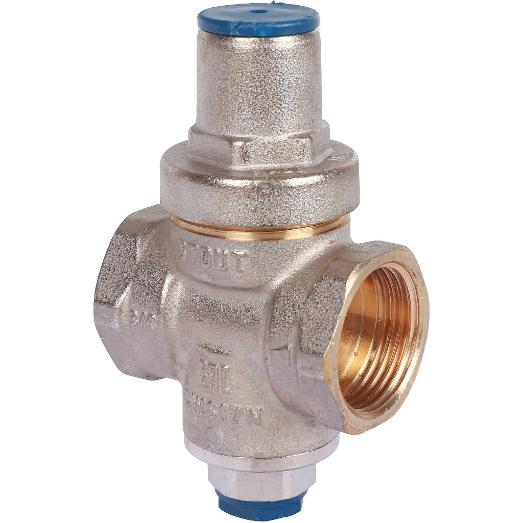Stout Редуктор давления PN16 вн/вн 3/4" с выходом под манометр