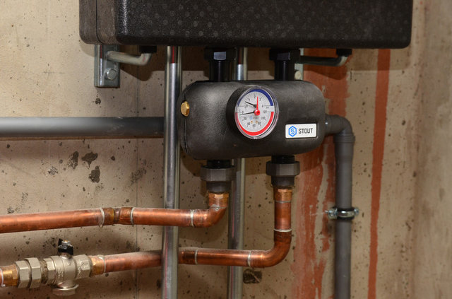 Монтаж отопления с конденсационным котом Vaillant 36 кВт в Костроме