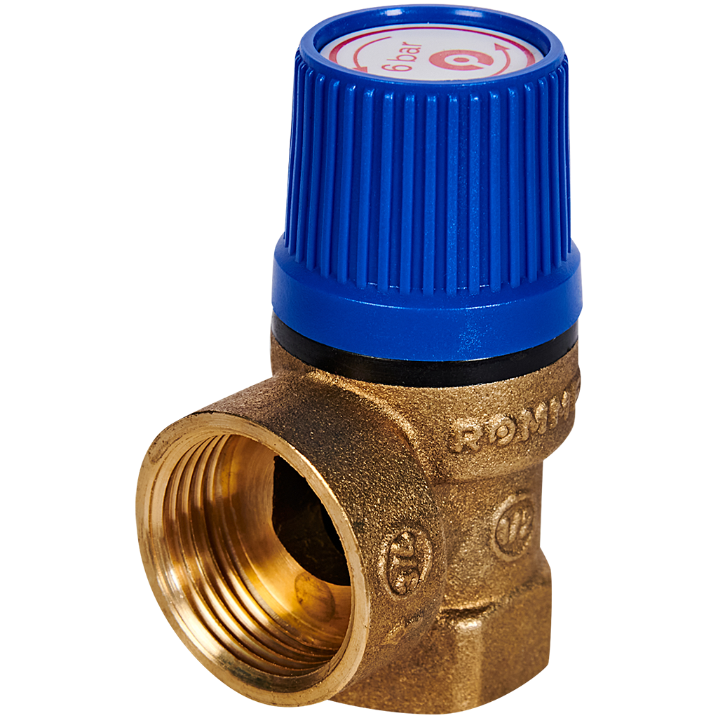 Rommer Клапан 6 бар 1/2" х 3/4" предохранительный для водоснабжения