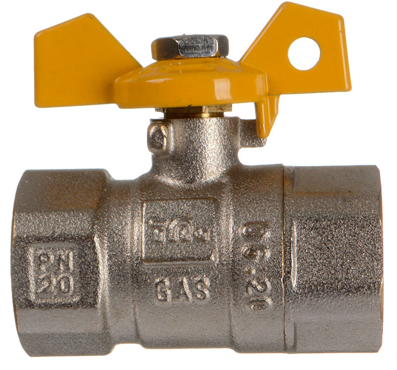 TeRma-R Кран шаровой газовый, ВР/ВР, ручка бабочка 3/4