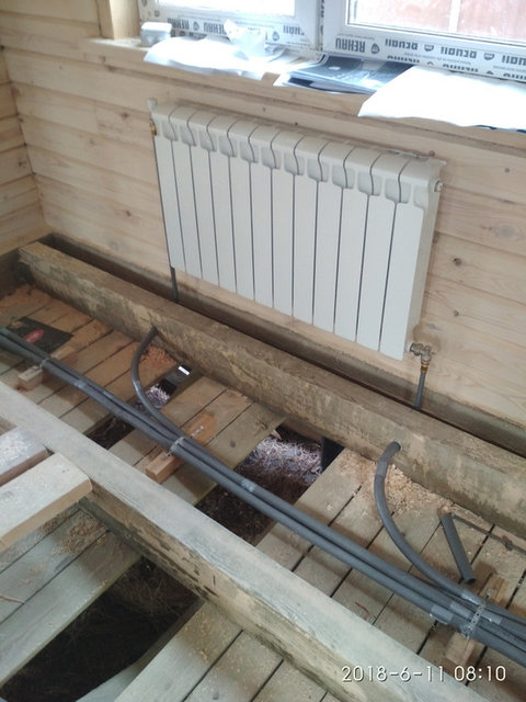 Отопление в доме из бруса, Москва