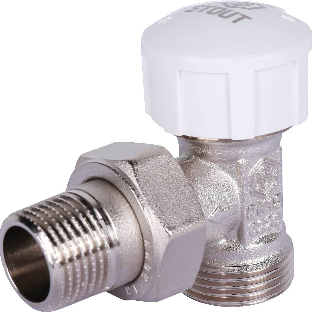 Stout Клапан термостатический, угловой 1/2" х 3/4"ЕК