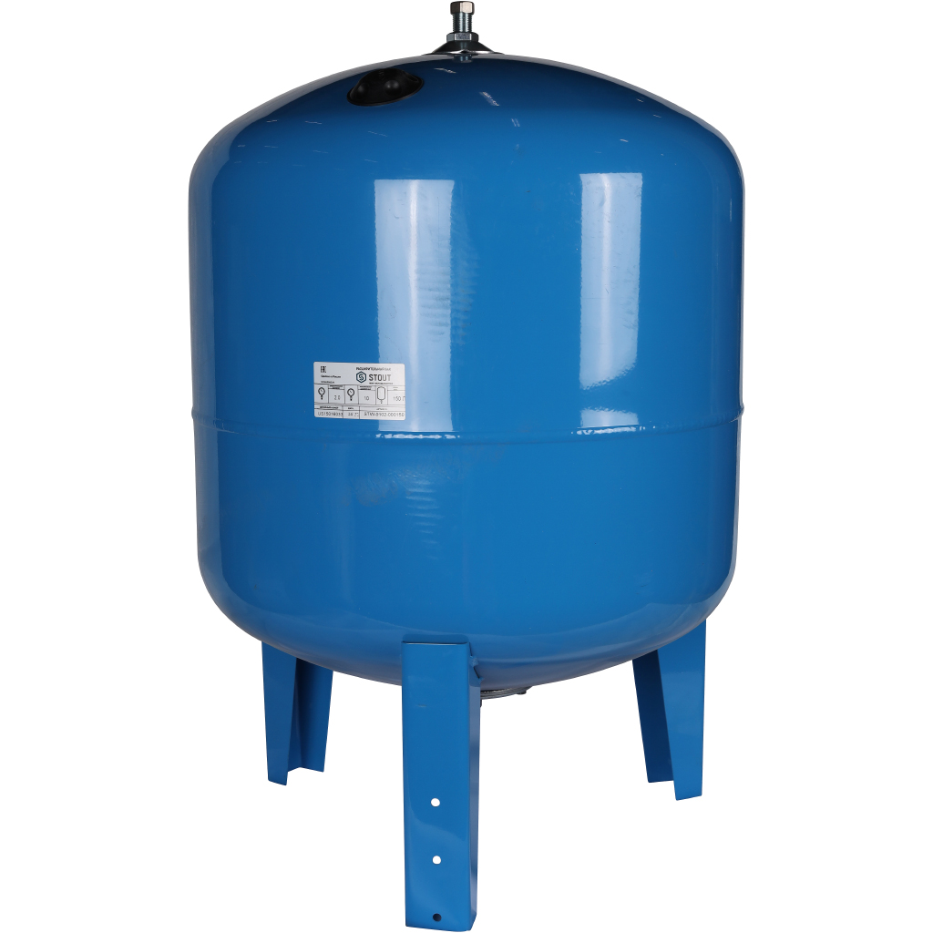 Stout Гидроаккумулятор 150 л. вертикальный (цвет синий) STW-0002-000150