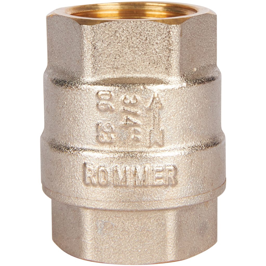 Rommer 3/4" Клапан обратный пружинный муфтовый с металлическим седлом