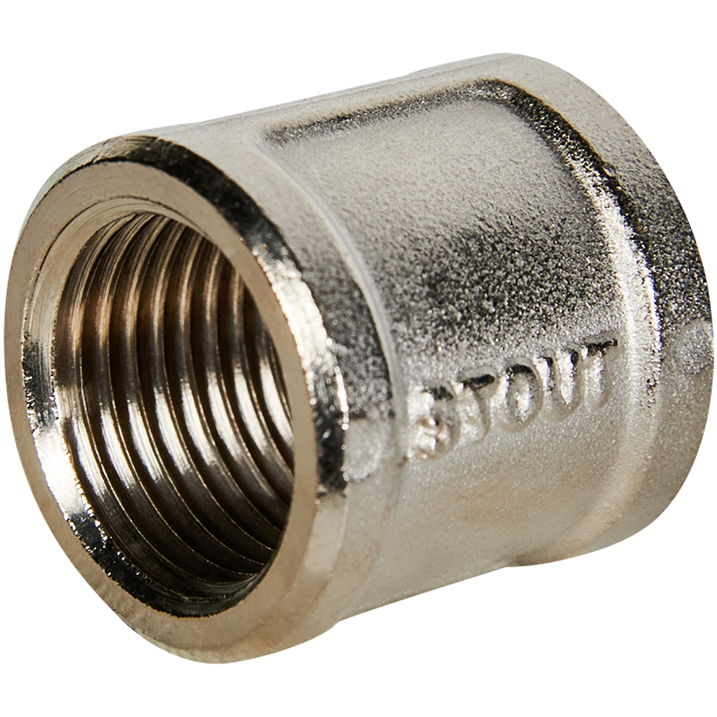 Stout Муфта ВВ никелированная 1/2"