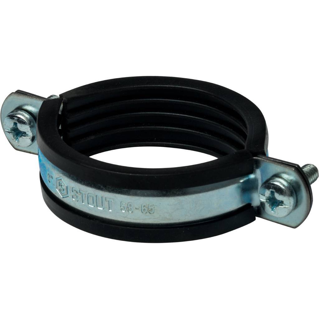 Stout Хомут для труб с гайкой 2"(59-65)