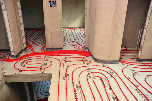 Теплые полы в загородном доме, Кострома