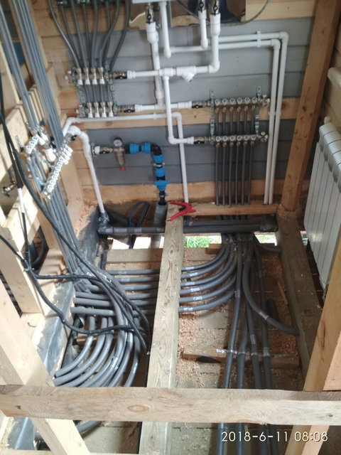 Отопление в доме из бруса, Москва