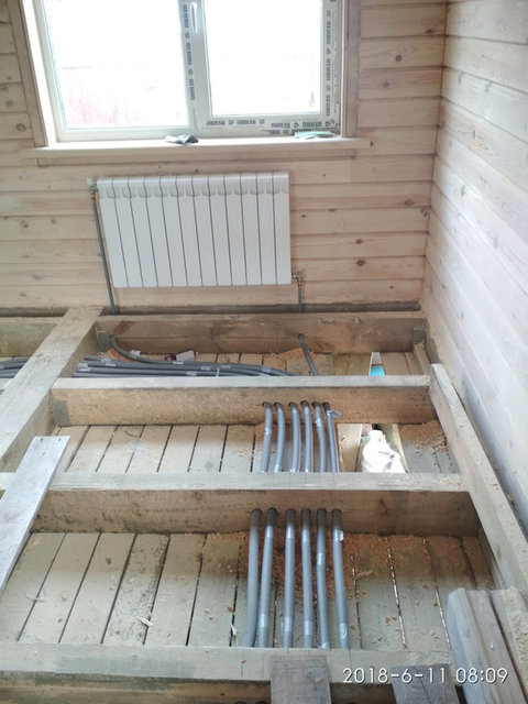 Отопление в доме из бруса, Москва