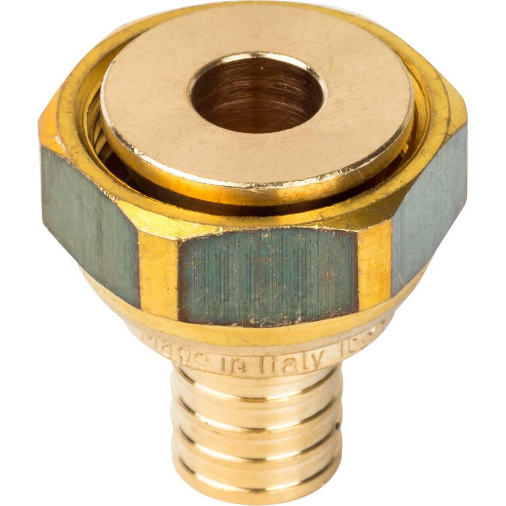 Stout Переходник с накидной гайкой 16xG 3/4" для труб из сшитого полиэтилена аксиальный