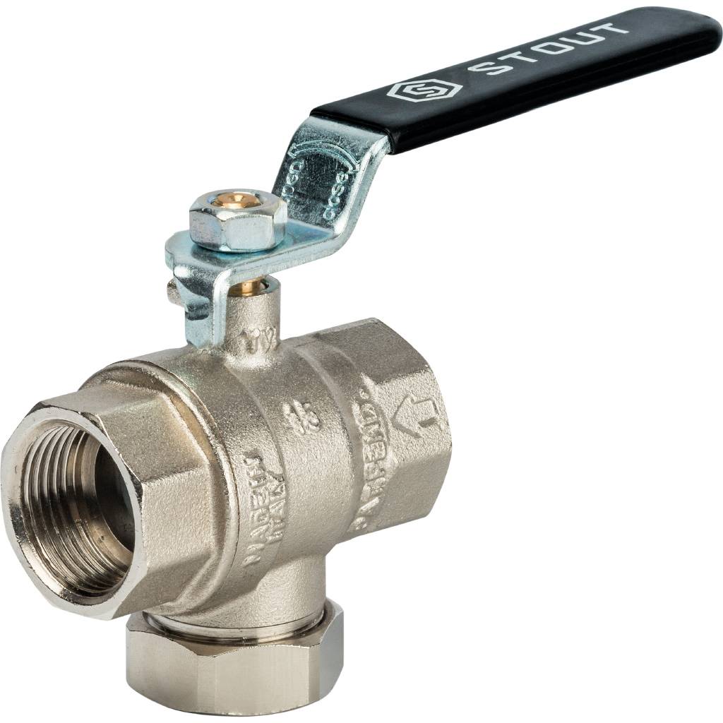 Stout Кран шаровой с фильтром 3/4