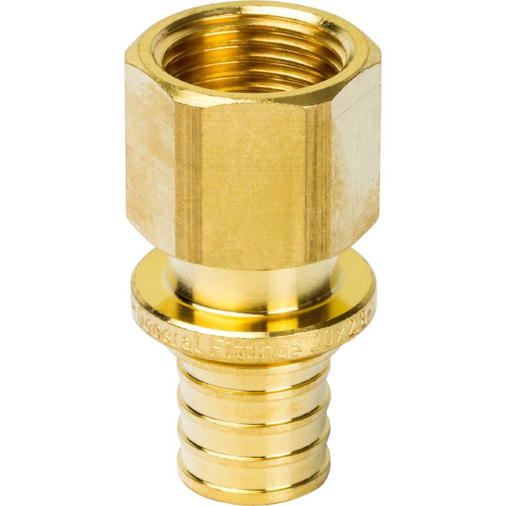 Stout Переходник с внутренней резьбой 20xG 1/2" для труб из сшитого полиэтилена аксиальный