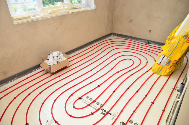 Теплые полы в загородном доме, Кострома