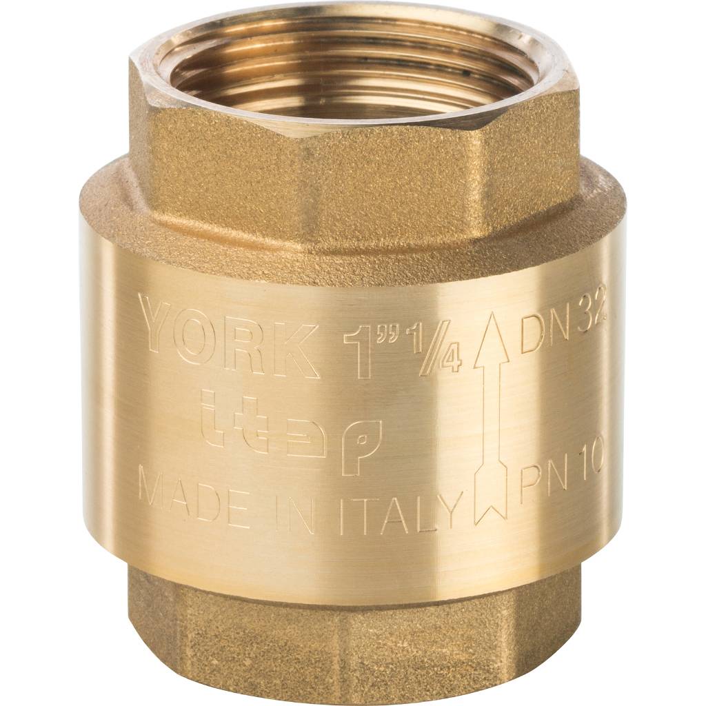 Stout 1 1/4" Клапан обратный пружинный муфтовый с пластиковым седлом