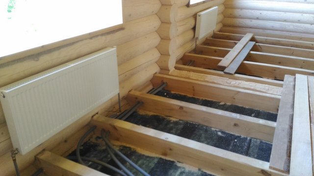 Отопление в бревенчатом доме, Москва