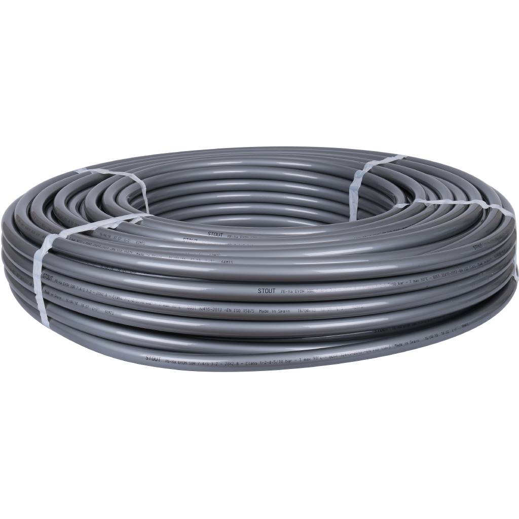 Stout Pex-A 20 (2.8) + EVOH, (метражом, в бухте 100м) труба из сшитого полиэтилена (цвет серый)