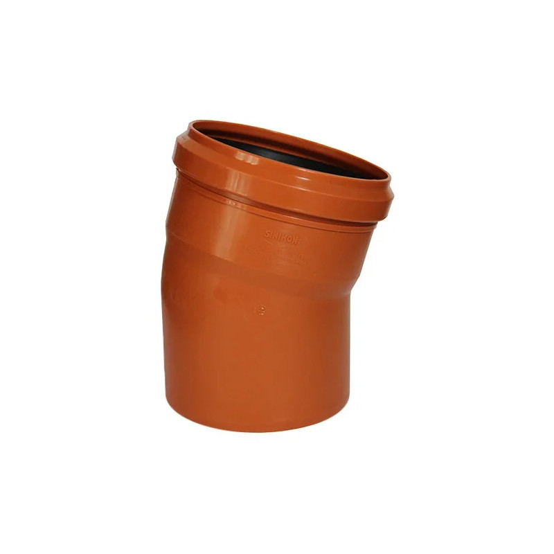 Sinikon Отвод D160 x 15° (НПВХ) для наружной канализации