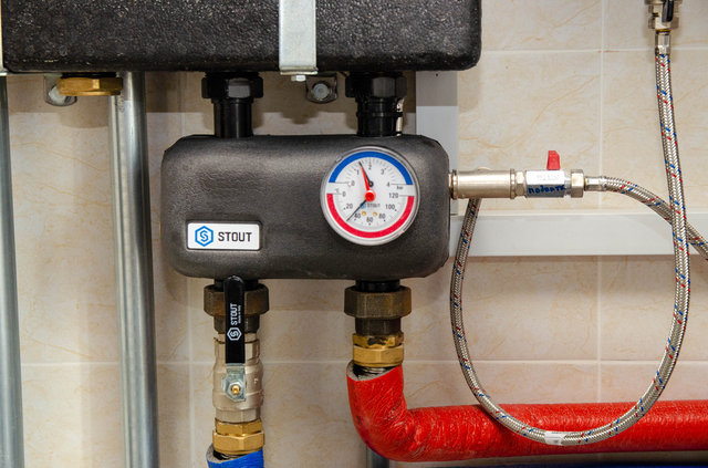 Монтаж системы отопления и теплых полов с котлом Vaillant в Б.Андрейково