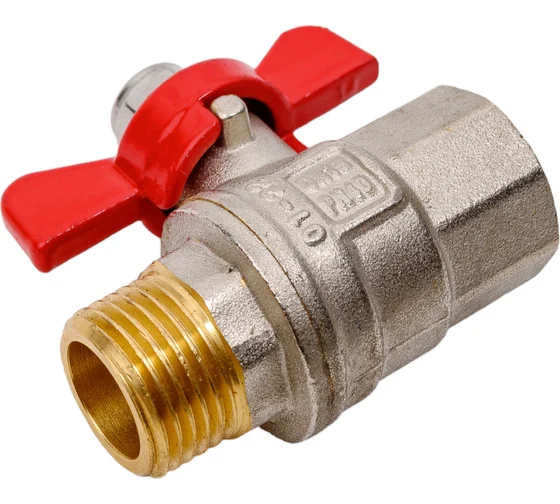 MVI Кран шаровой полнопроходной 1/2" ВР/НР, бабочка