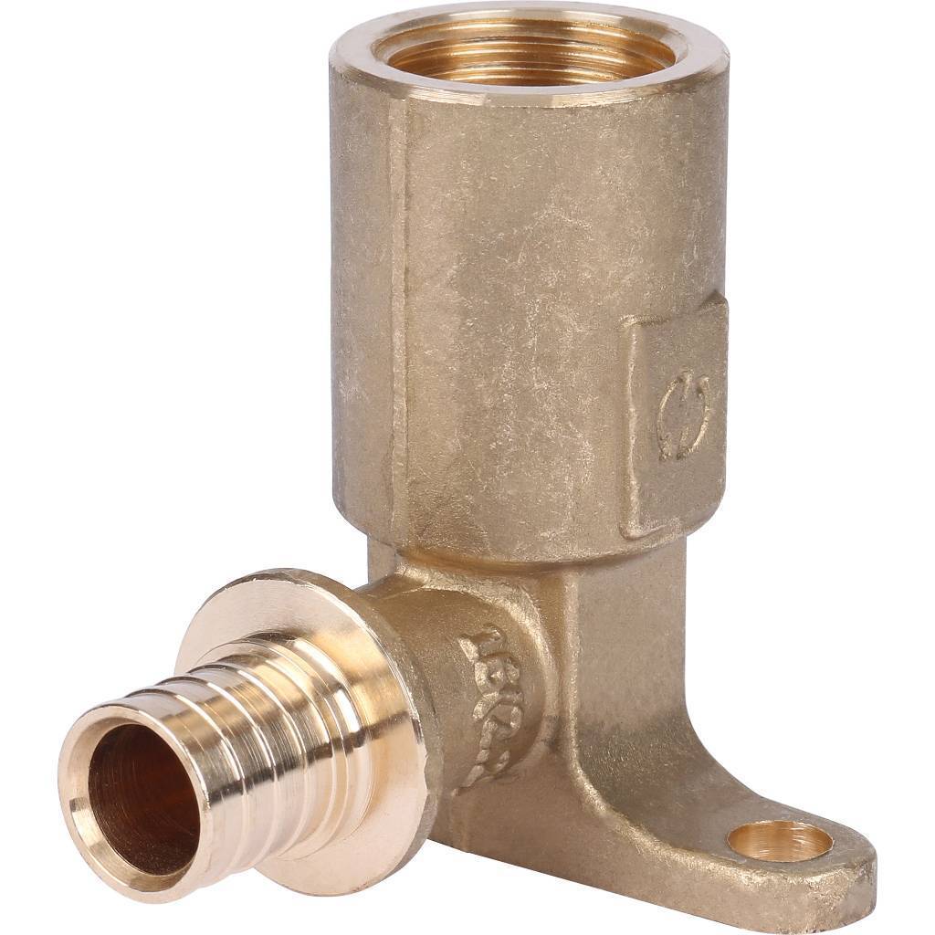 Stout Угольник настенный с длинным нарезным патрубком 16-Rp 1/2" для труб из сшитого полиэтилена акс